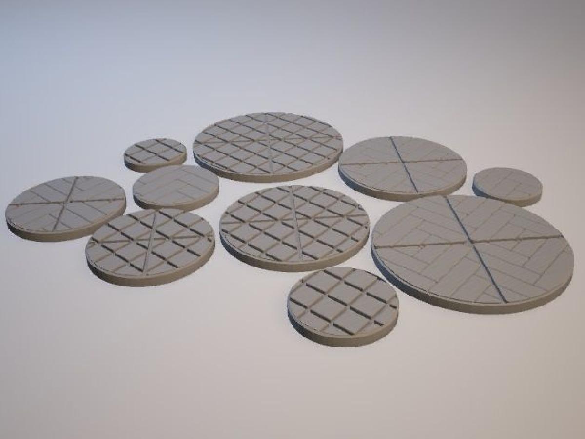 Bases de Tema de Cidade Moderna Z.O.D. (28mm/Escala Heroica)