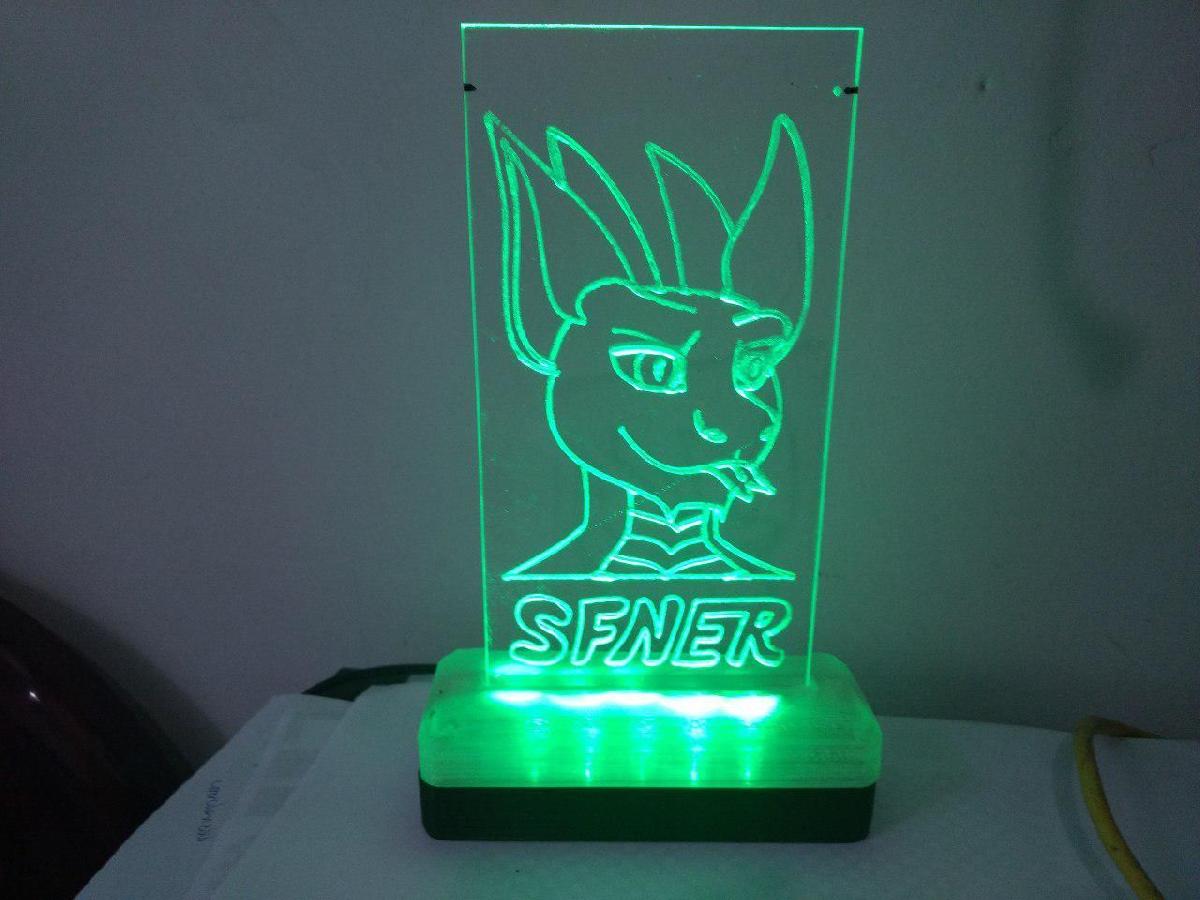 Placa de Acrilico LED Parametrica