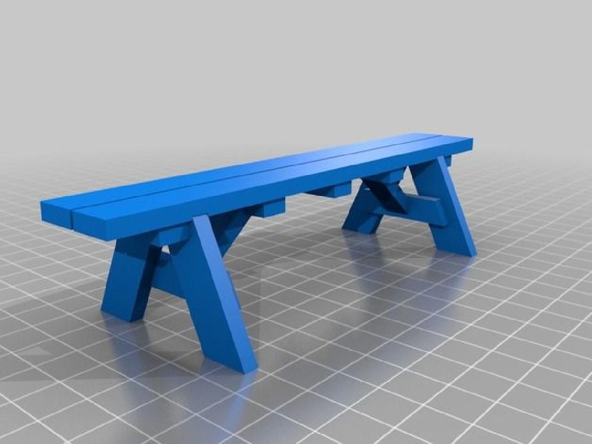 Banco de piquenique 3DBear   um remix de mesa de piquenique