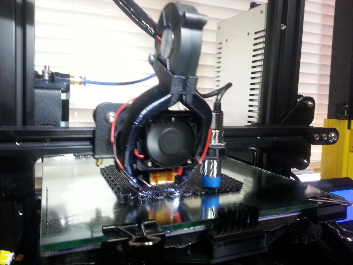 CR10 Ender 3 EZABL Fang com suporte de ventilador invertido e suportes para LED