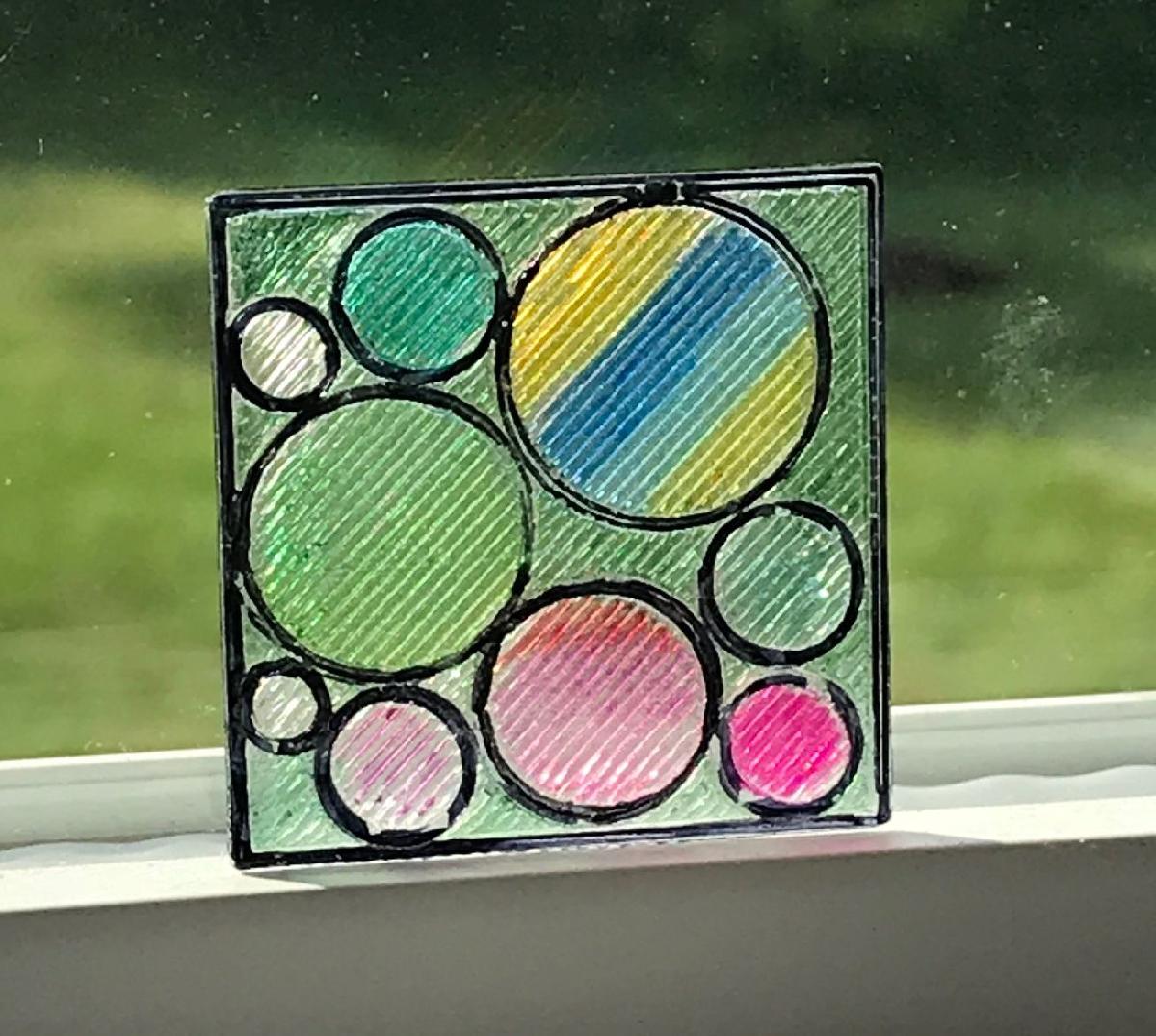 Prototipo de Vitral ou Apanhador de Sol   Circulos