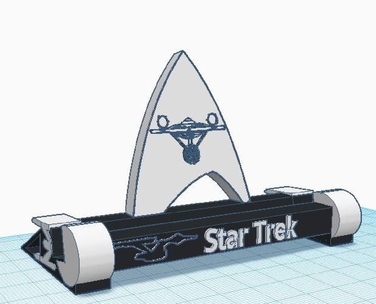 Suporte para Tablet de 10 polegadas com tema de Aniversario de Star Trek