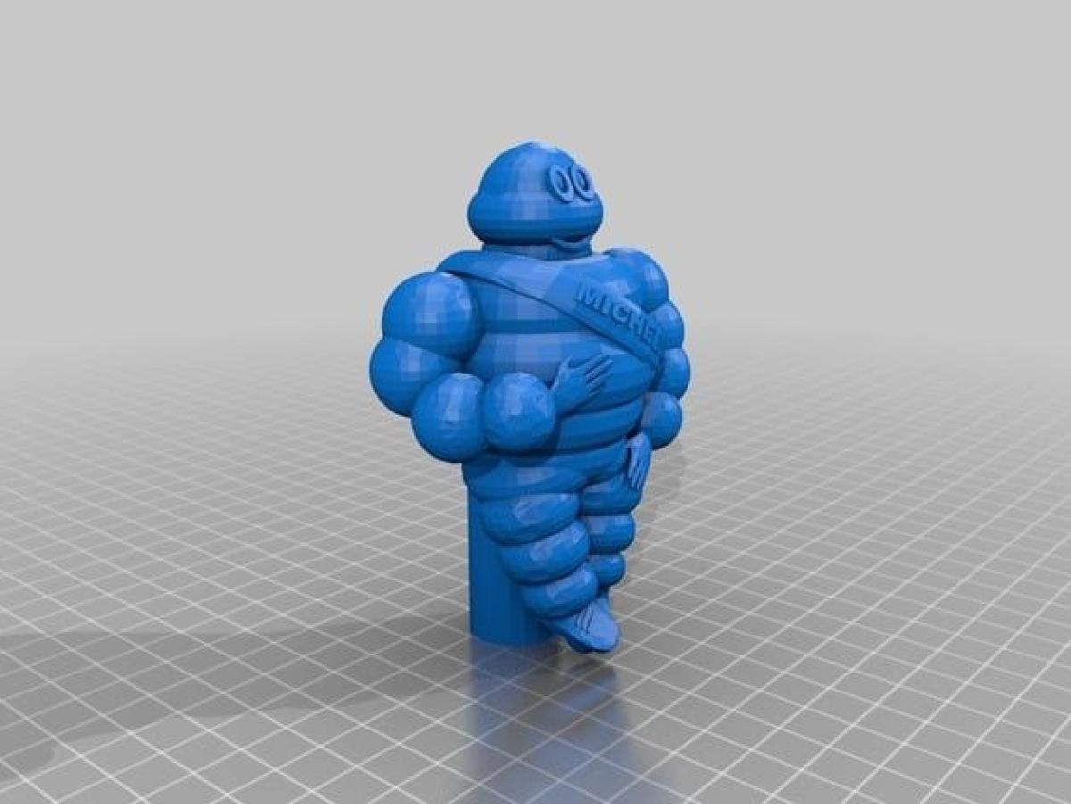 Homem Michelin com suporte para montagem e iluminacao