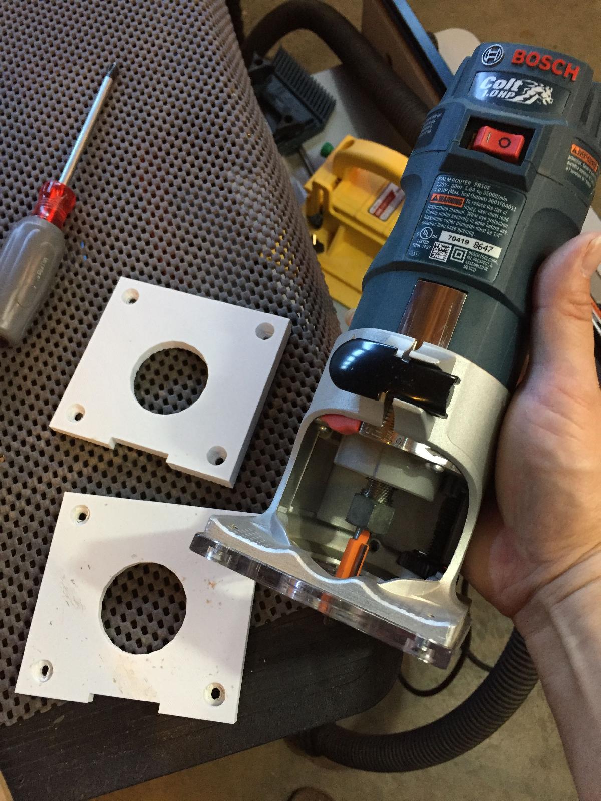 Wedge de Router Palm Bosch COLT para Construcao de Guitarra Acustica DIY