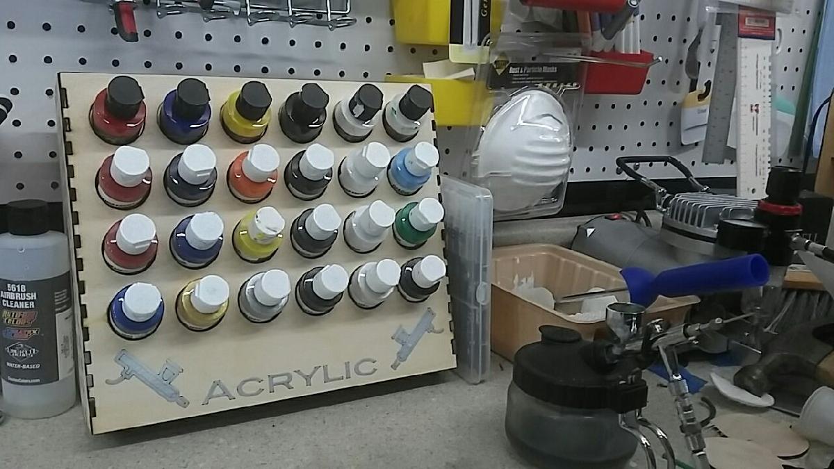 Suporte para Tintas de Aerografo 6 x 4