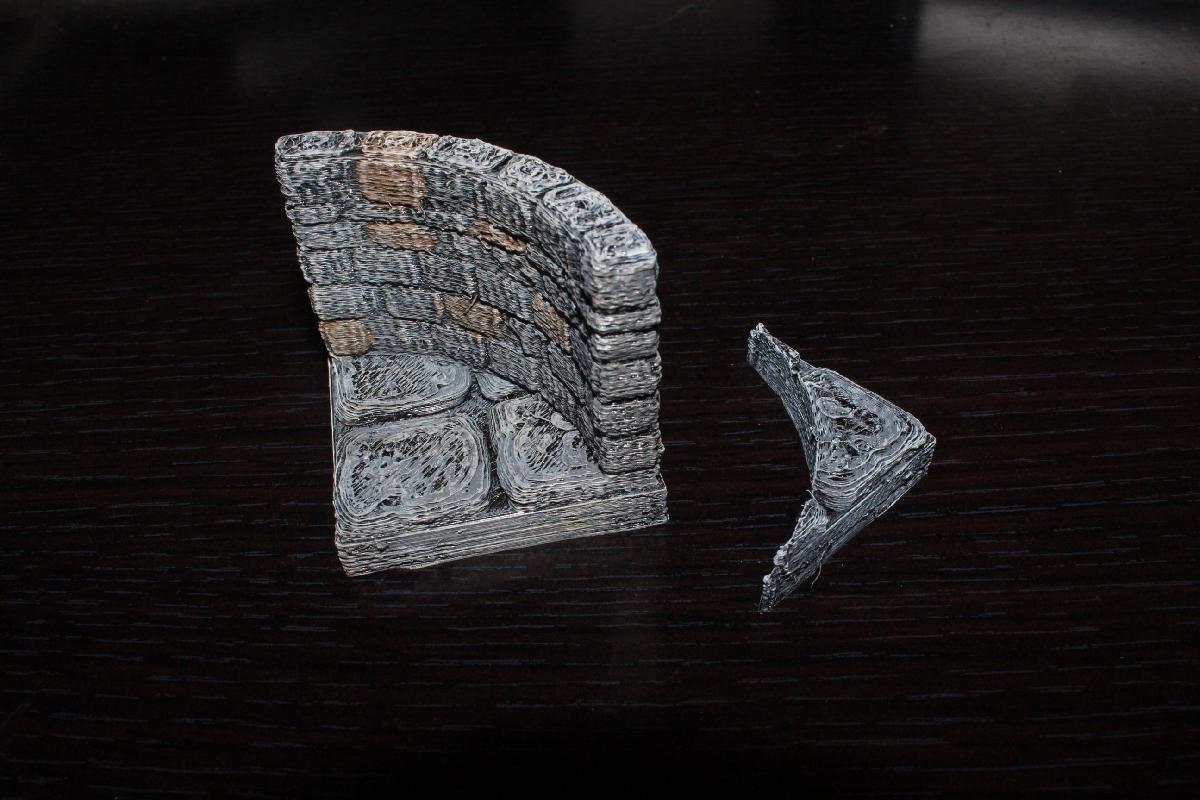 Parede Curvada da Masmorra de Pedra OpenForge