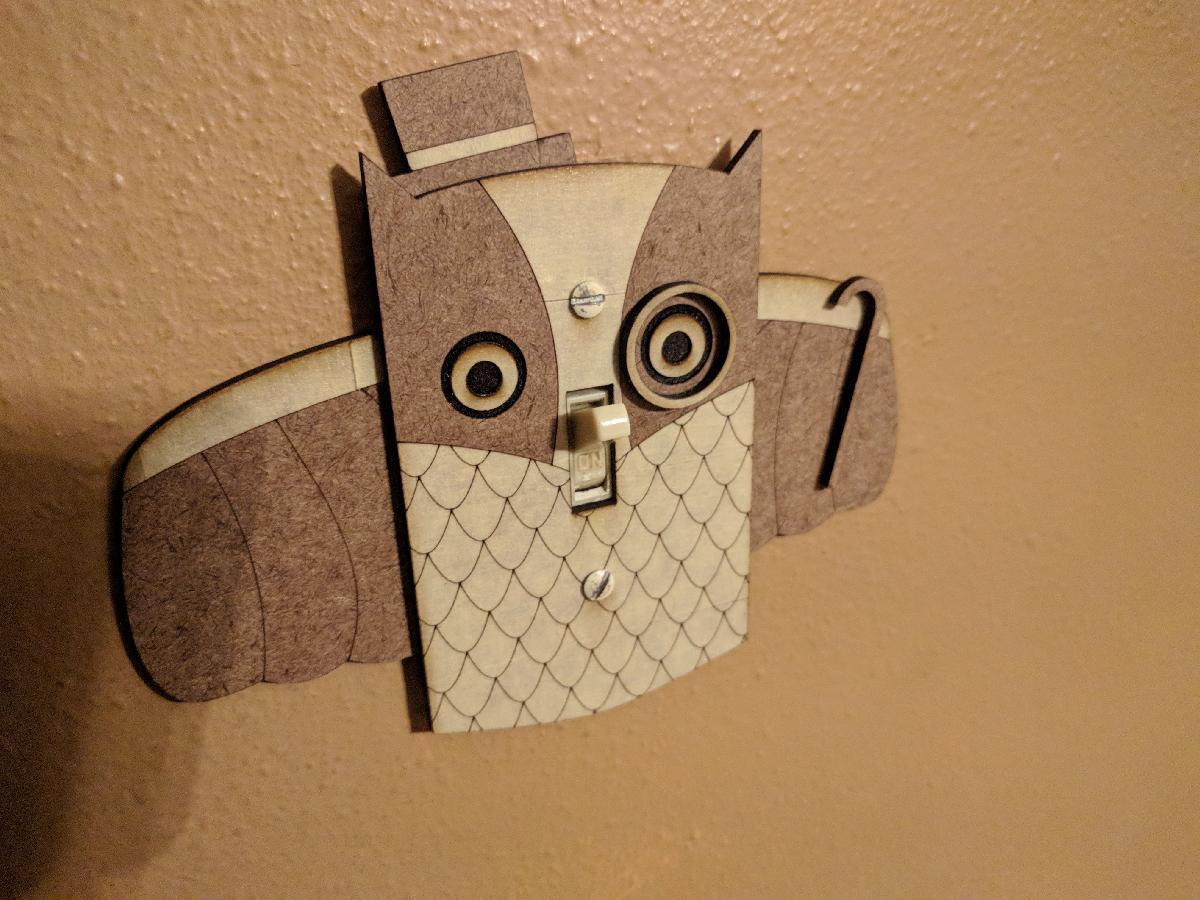 Placa de interruptor de luz Super Owl