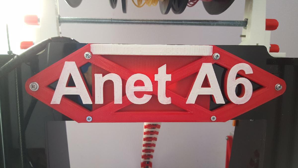 Anet A6. Placa decorativa para rigidez V 2