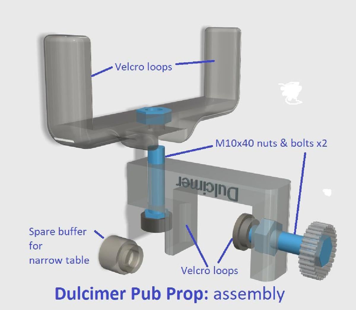 Grampo de Mesa Dulcimer Pub