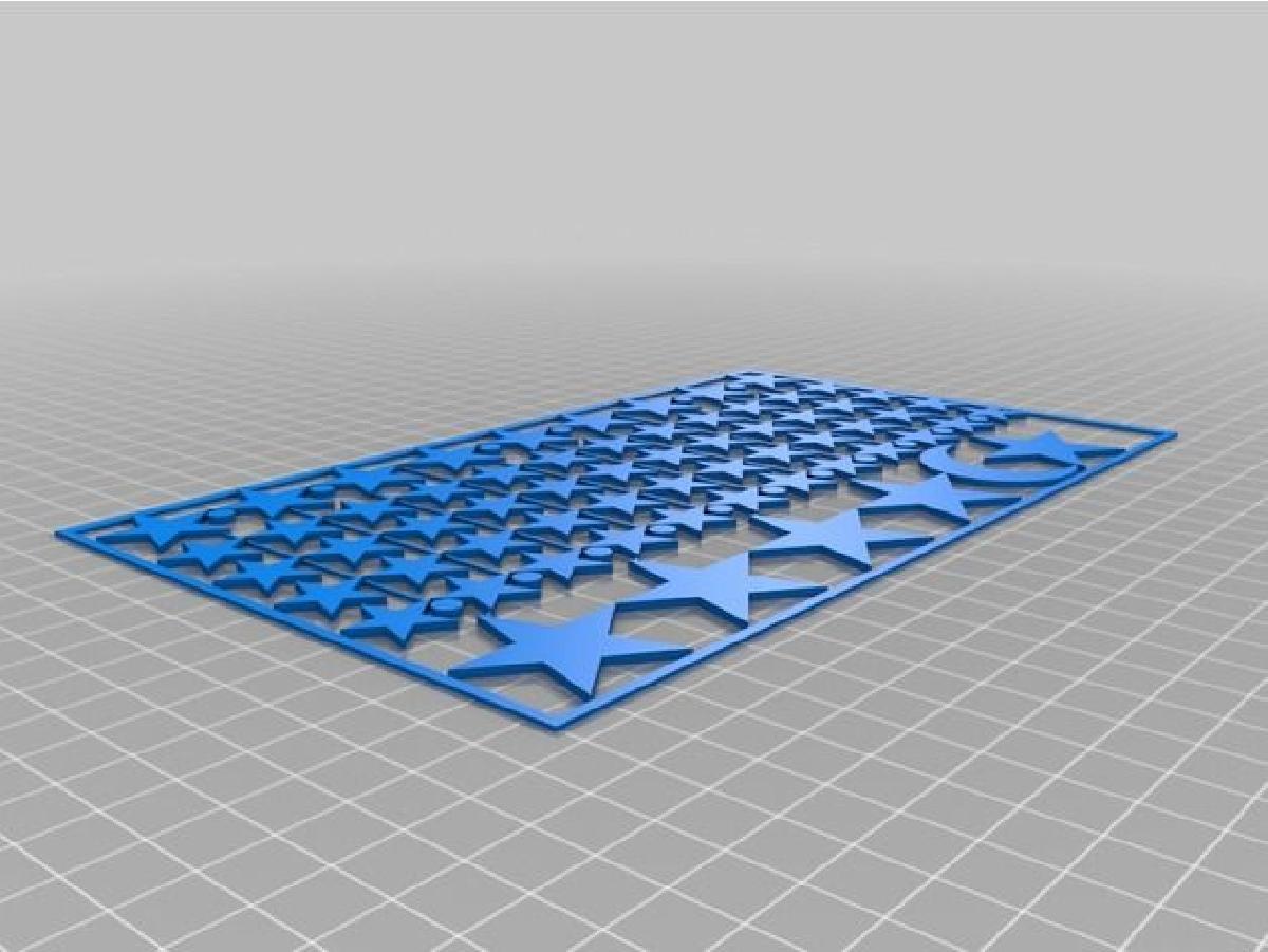 Estrelas decorativas impressas em 3D que brilham no escuro