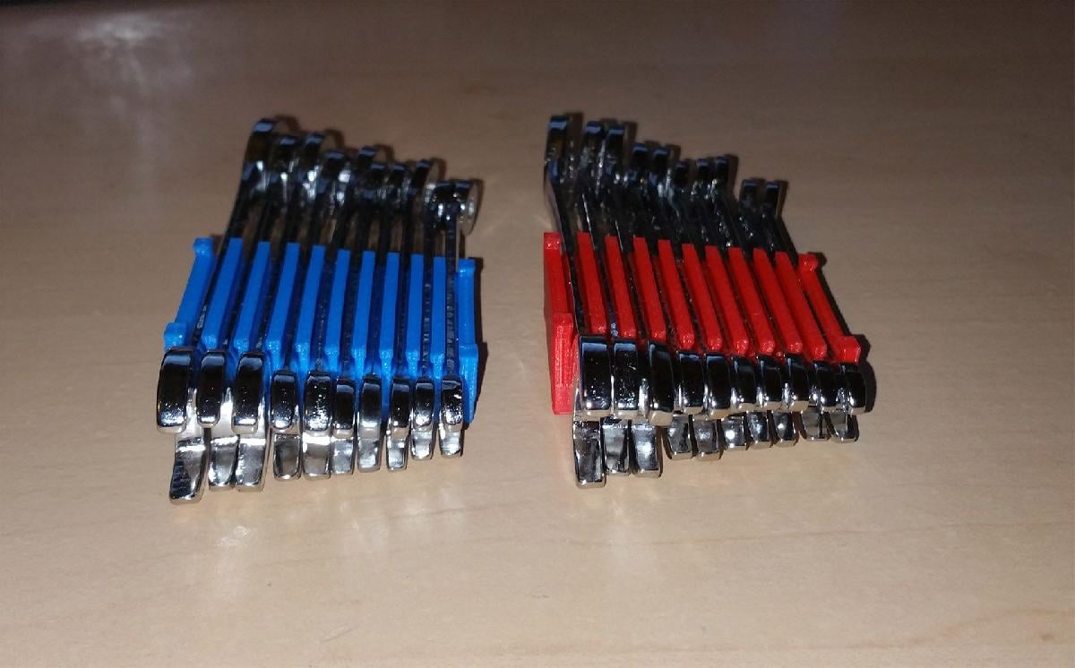 Organizador de Chaves Mini   Metrico / SAE   10 Pecas