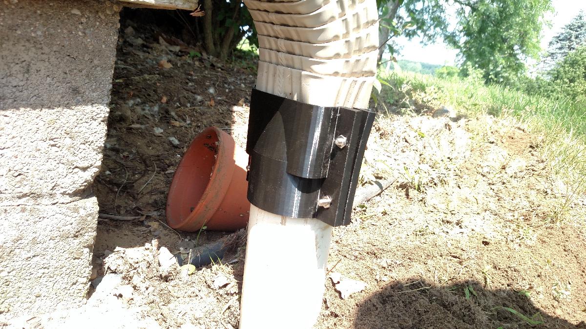 Adaptador de calha para tubo de plastico