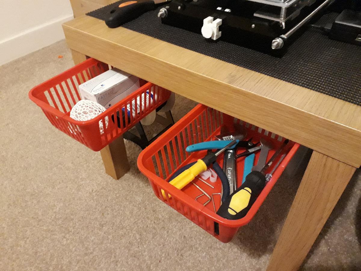 Corredicas de cesta para gaveta da mesa Ikea LACK