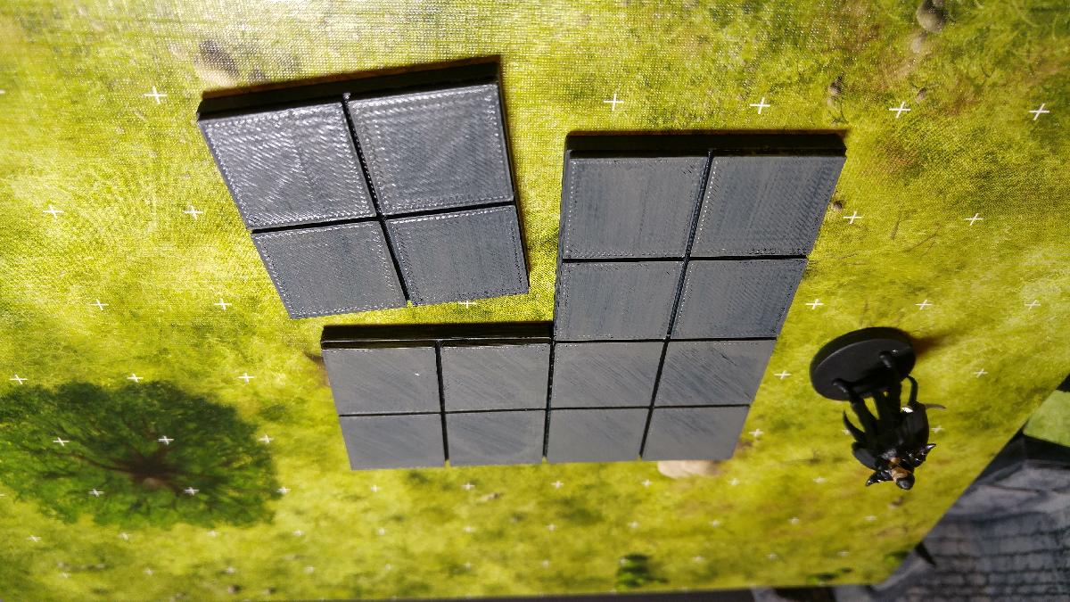 piso modular plano de quatro azulejos threednd