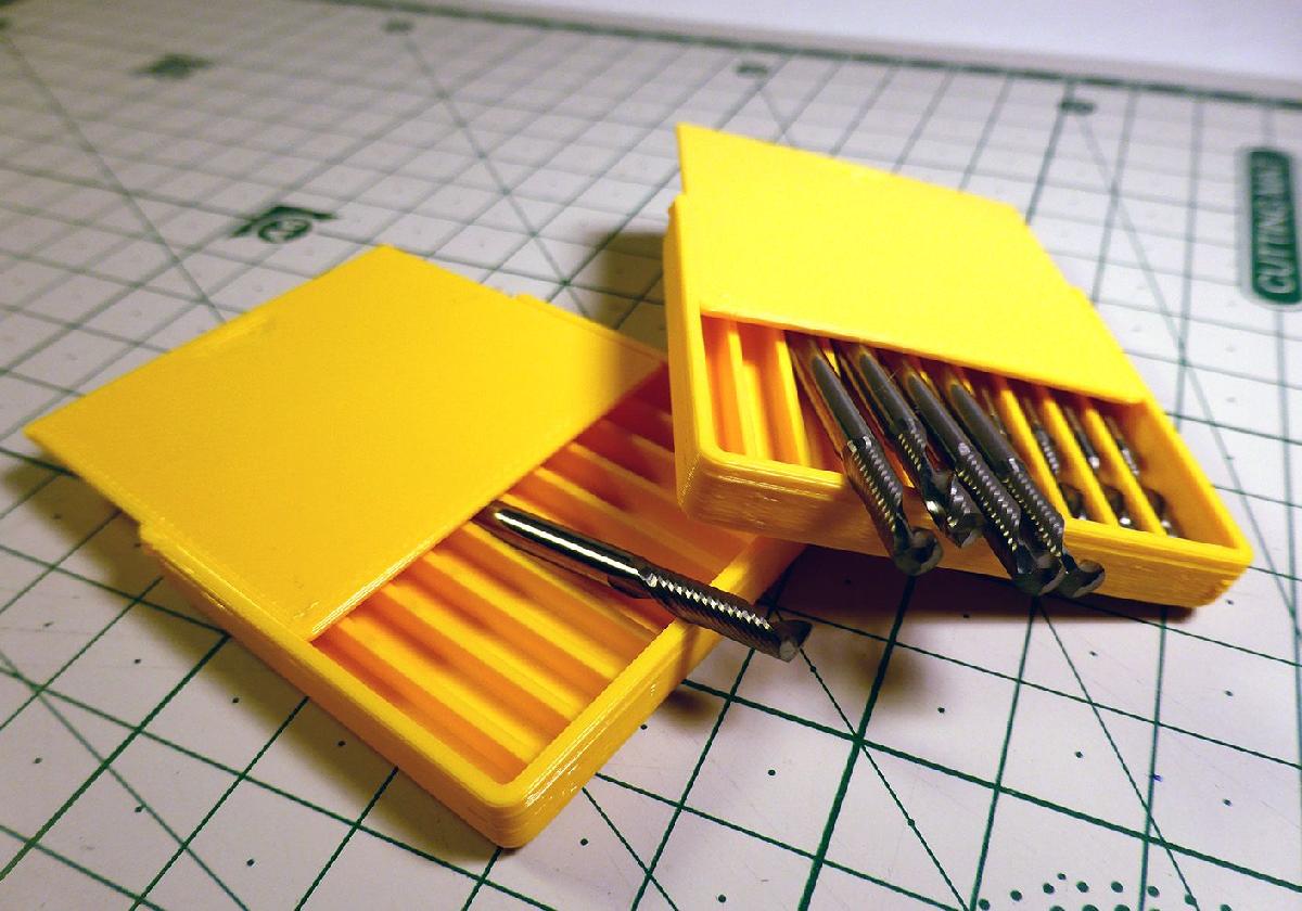 Caixa de armazenamento para ferramentas de carboneto de 1/8, tampa deslizante