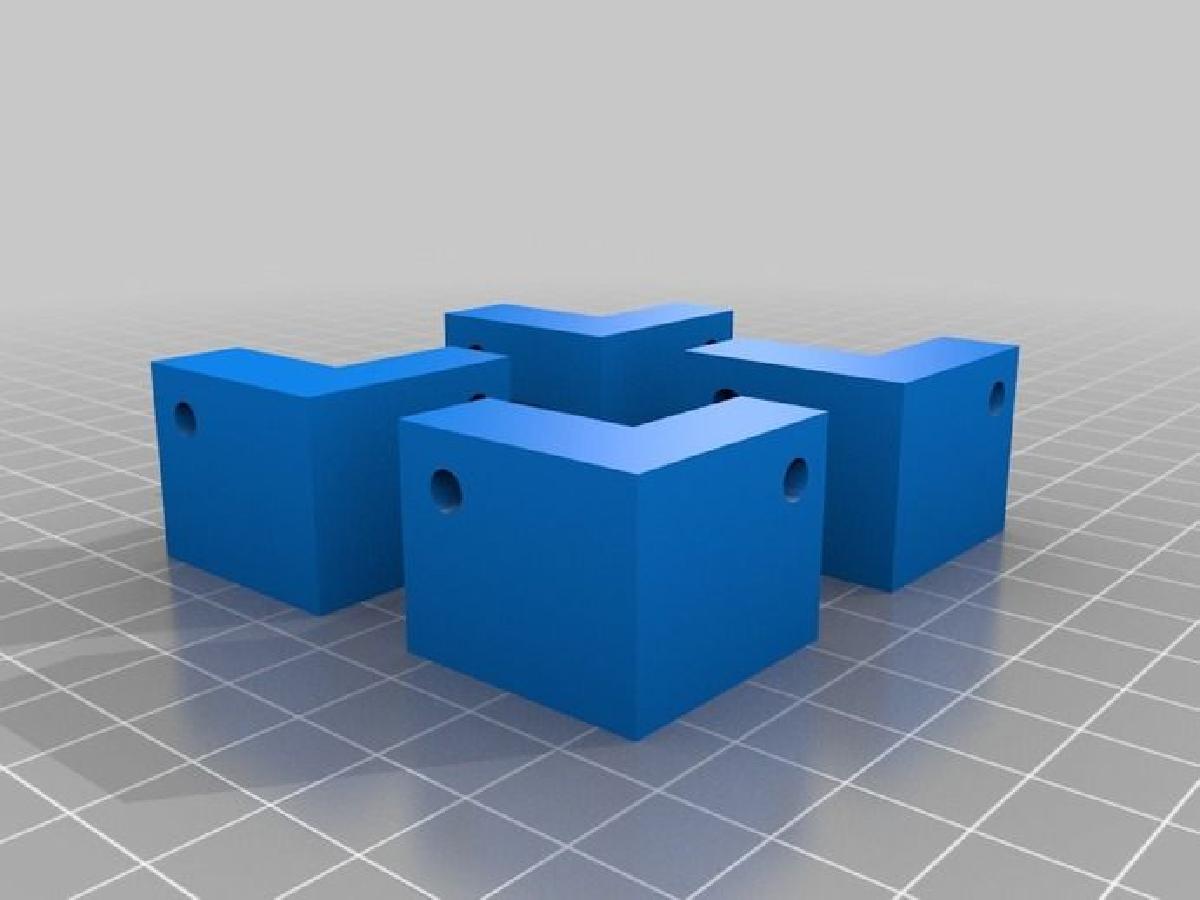 Suporte de canto para caixas ou capos de acrilico/plexiglass