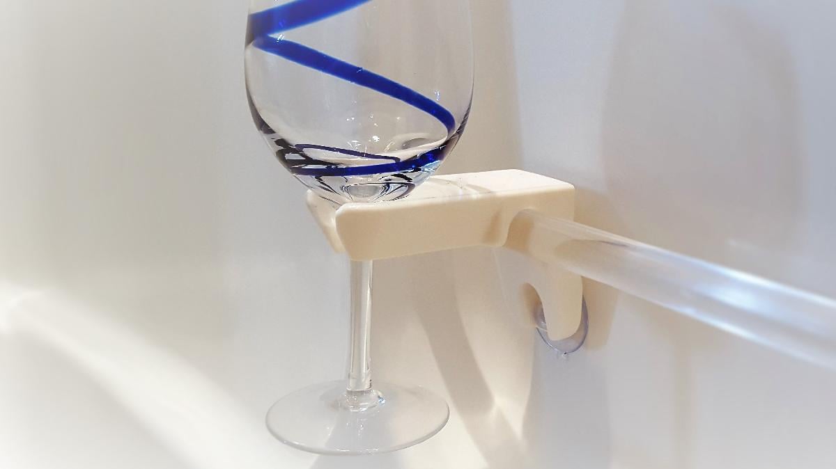 Suporte para taca de vinho de banheira