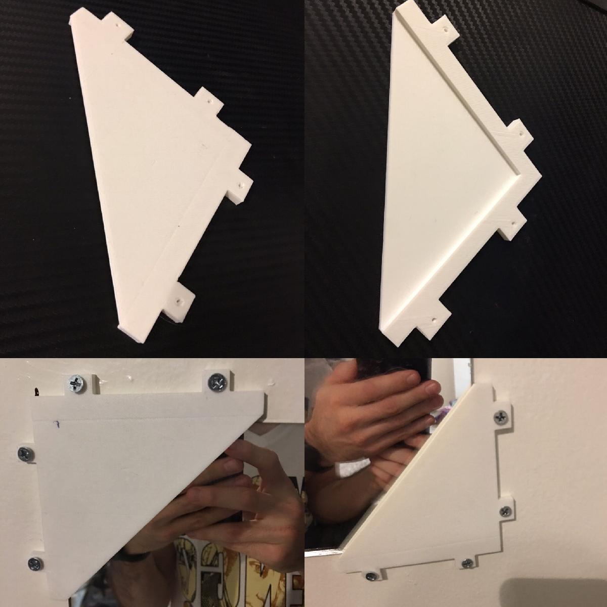 suporte para espelho sem moldura