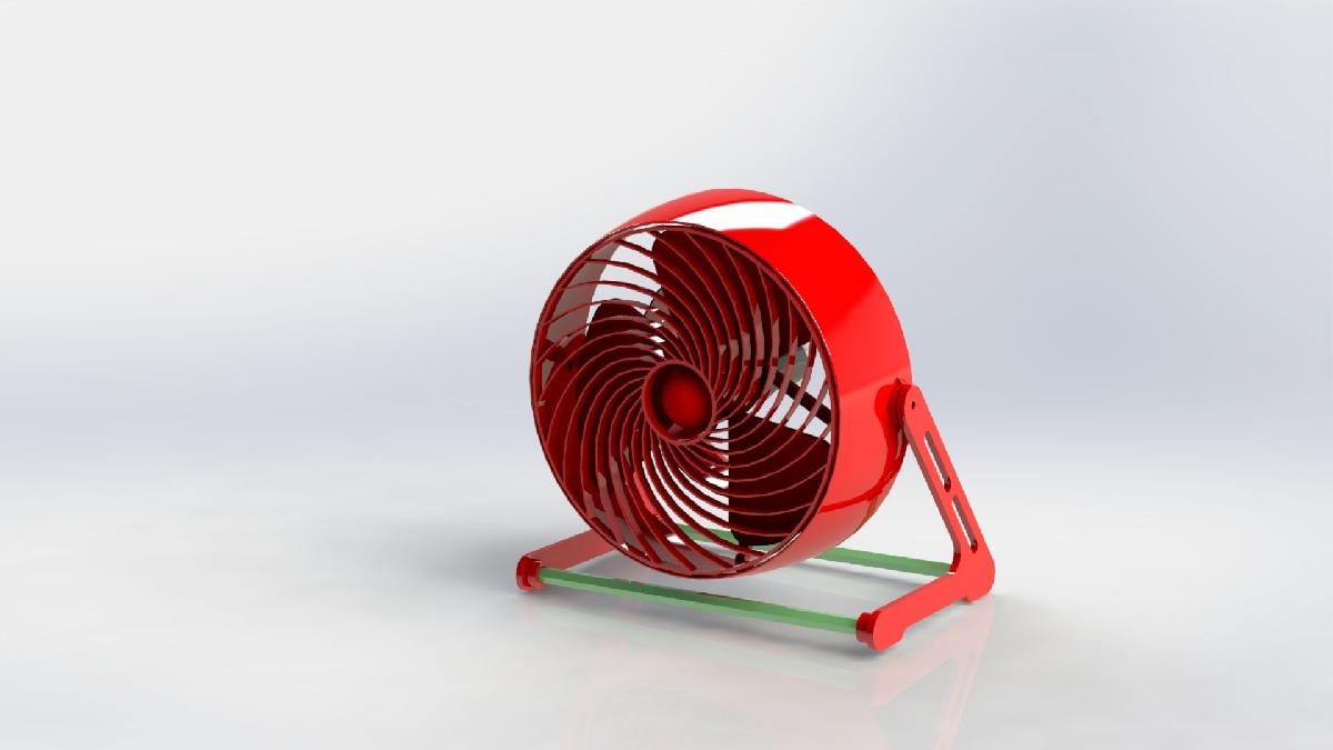 ventilador impresso em 3D (inspirado no ventilador Vornado)