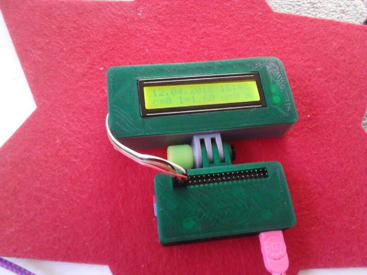 Case para display LCD 2x16 com suportes