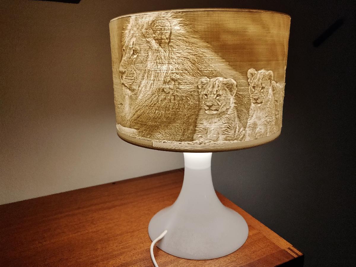 Conversao de cupula de lampada Lithophane da IKEA LAMPAN