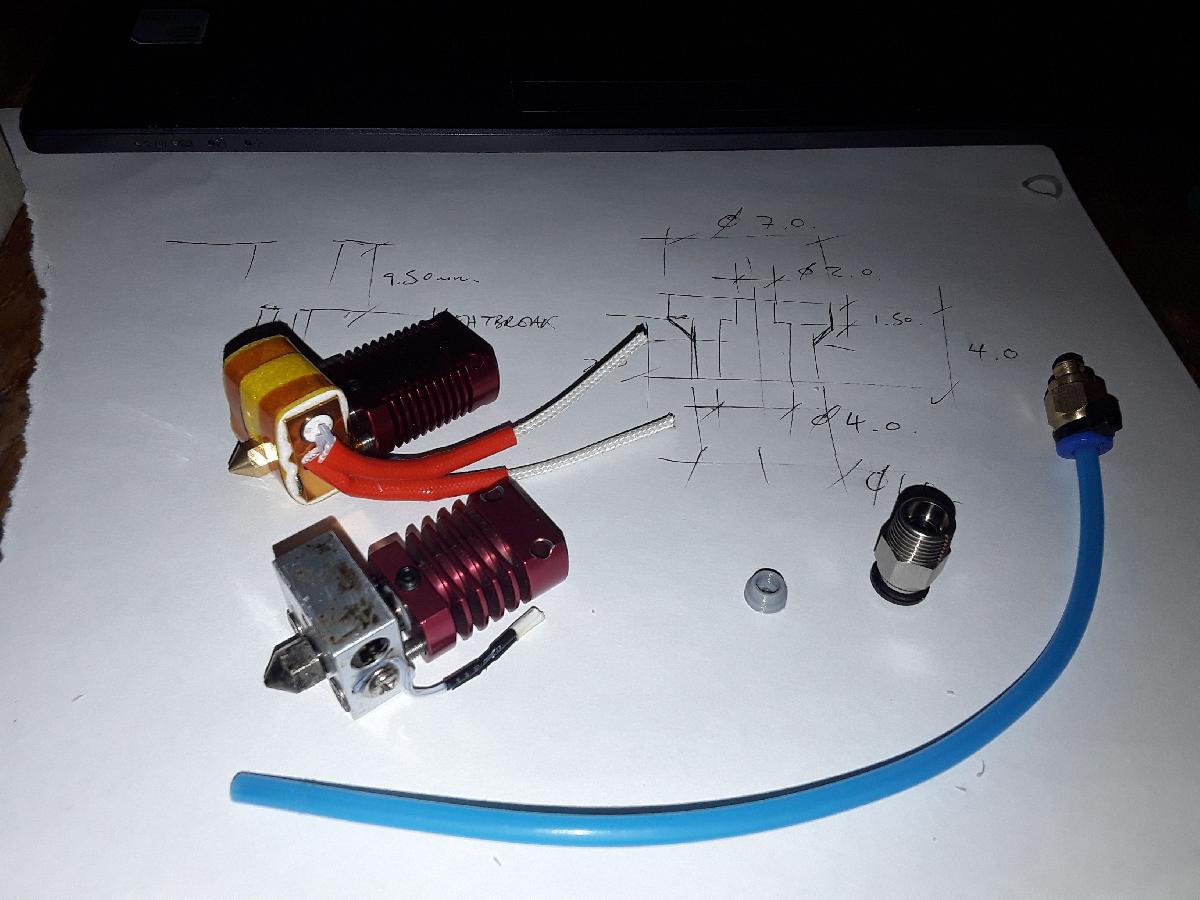 Modificacao do revestimento termico cativo do hotend Creality Mk8