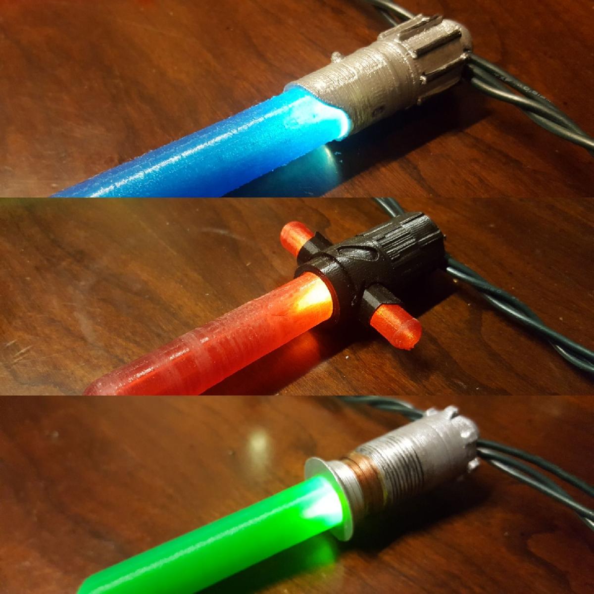 Luzes de Natal do Sabre de Luz de StarWars