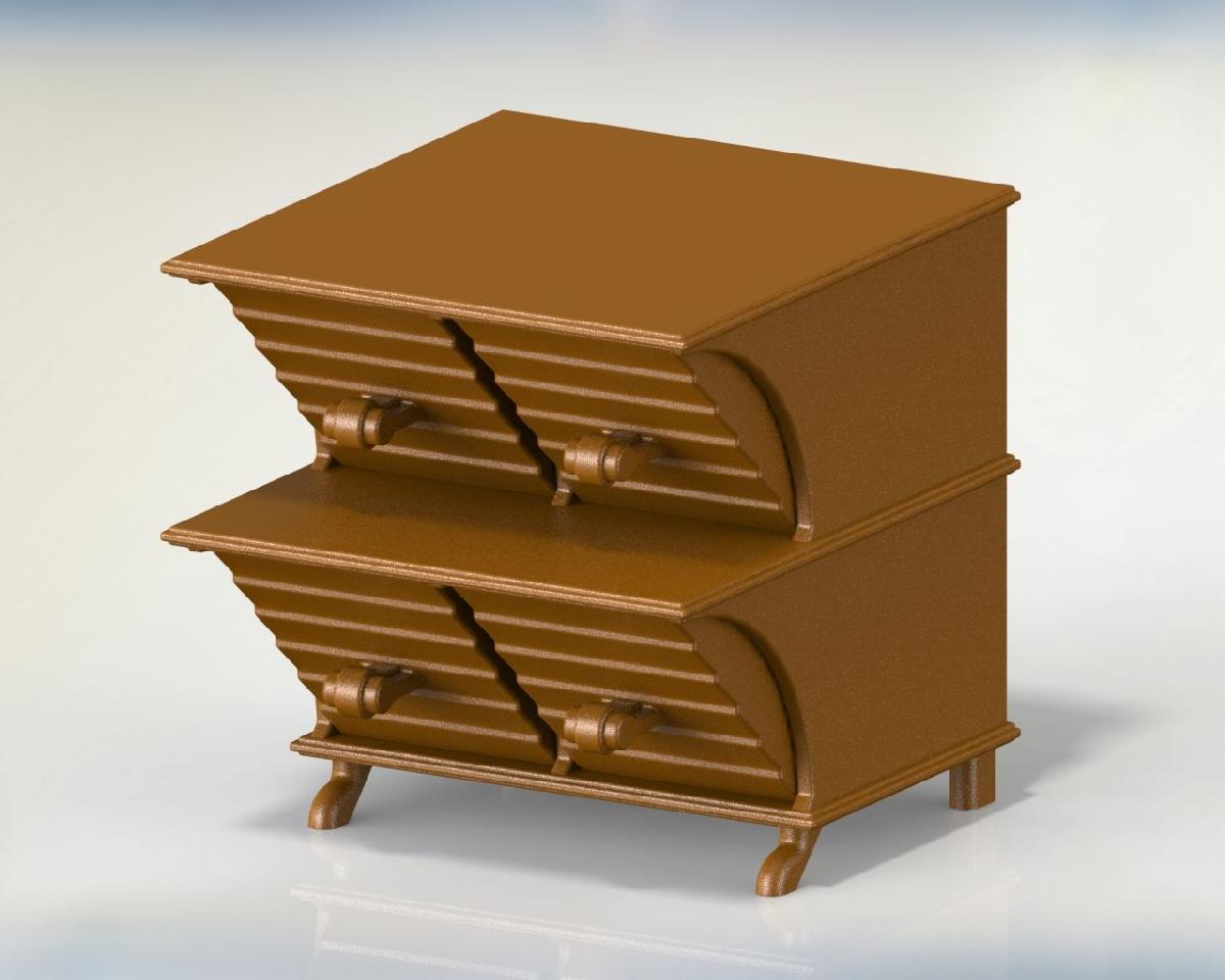 Container estilizado Art Deco sofisticado   Impressao no local