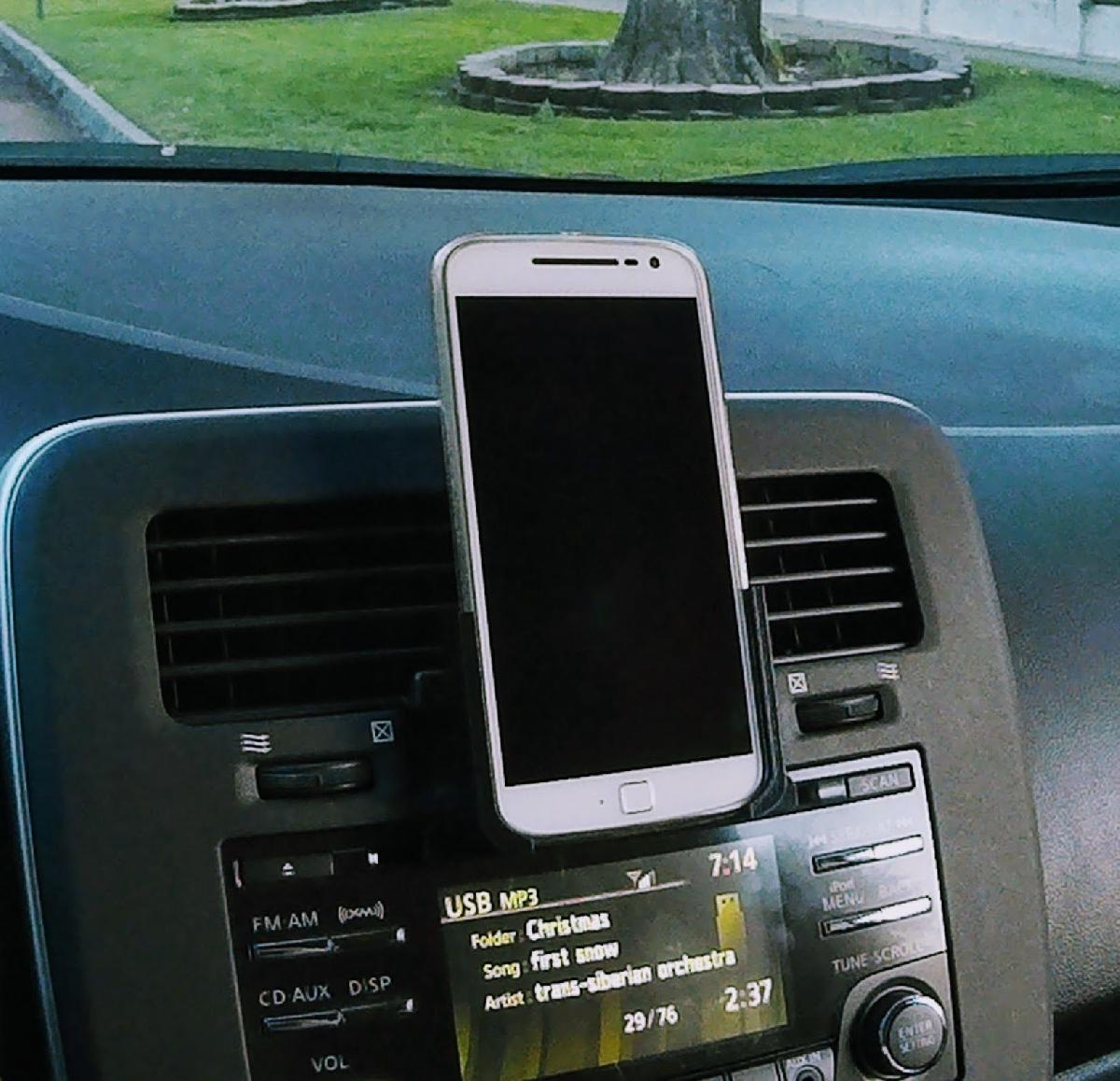 Suporte para telefone Moto G4/G4+ com adaptador para toca discos de carro