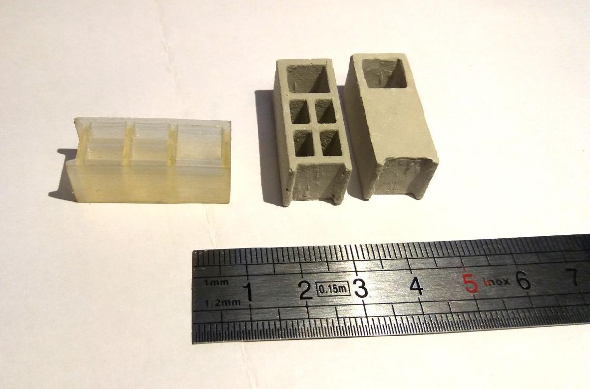 Bloco de concreto em angulo