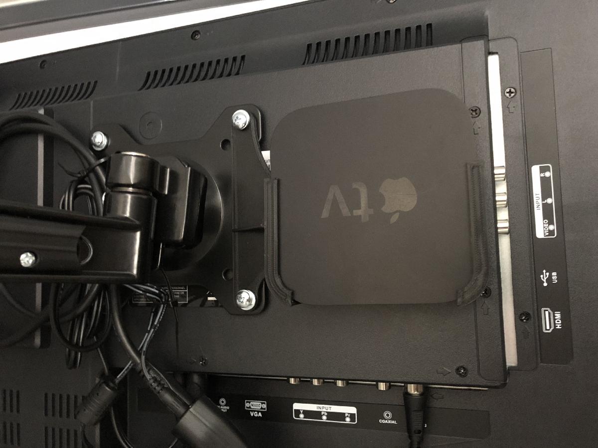 Suporte VESA para Apple TV 2 e 3 na parte de tras da TV