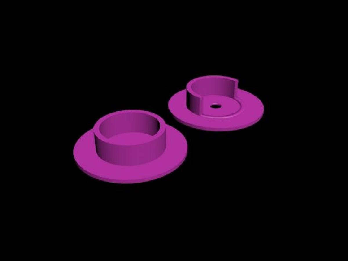 Suportes de parede para varas de encaixe