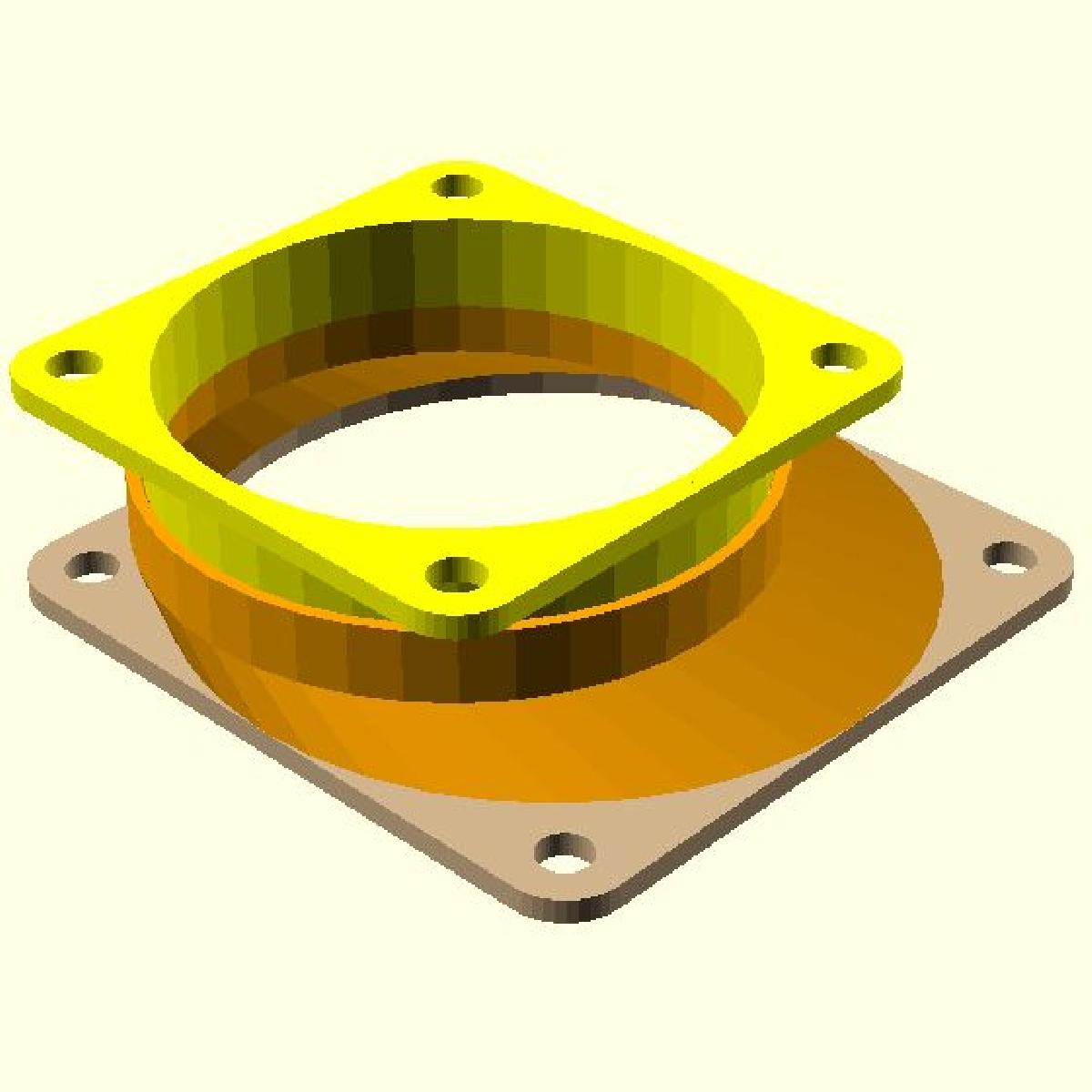 Adaptador de Ventilador Personalizavel de 2 Pecas