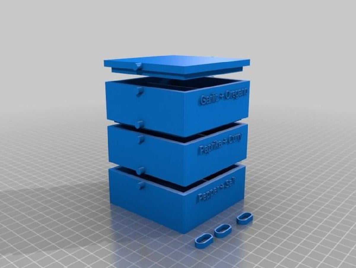 Caixa empilhavel personalizavel com etiqueta opcional, tampa e sistema de travamento