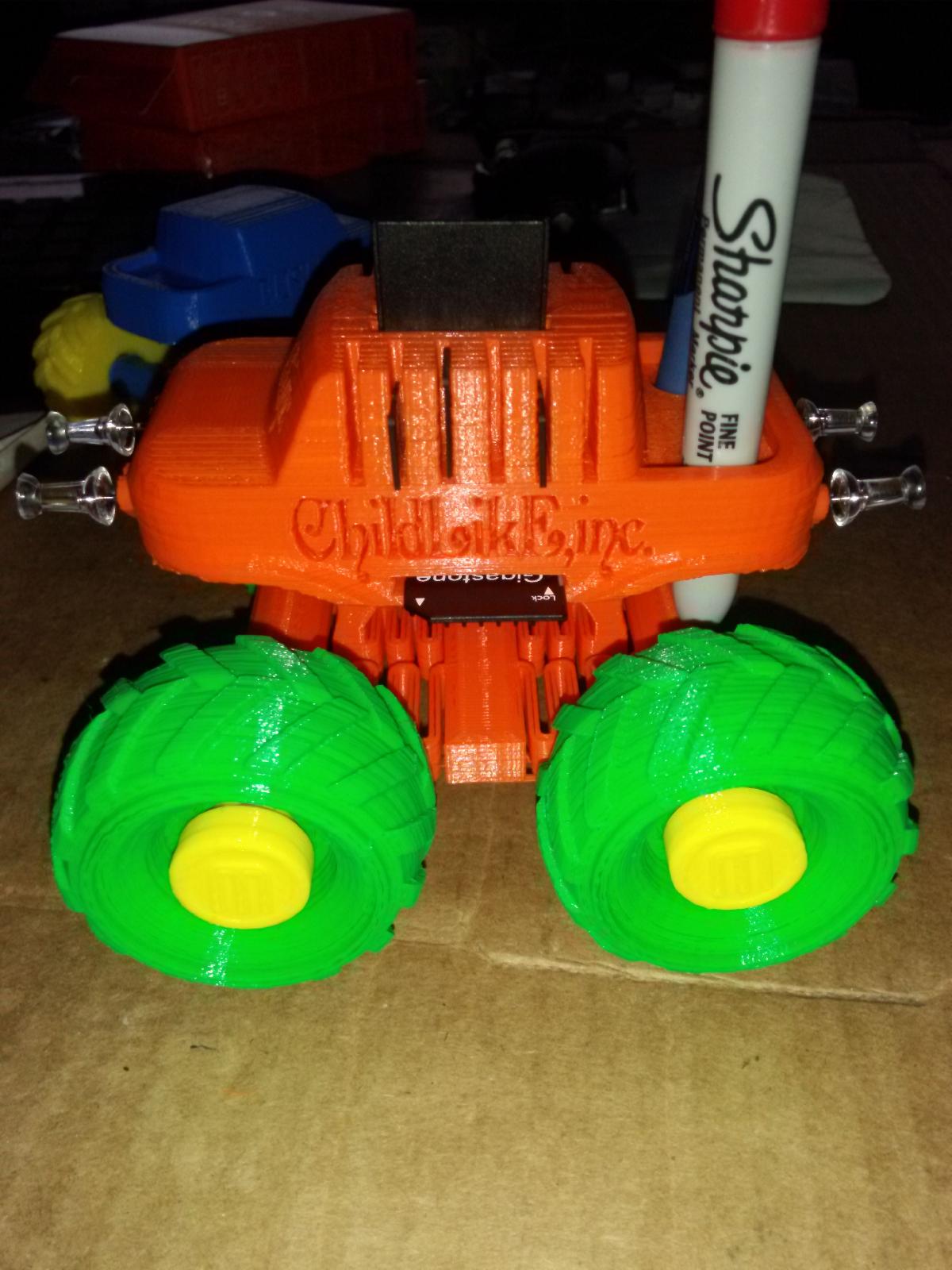 Caminhao Monstro (Suporte) Micro SD/Caneta/Alfinete de Pressao/Adaptador Micro SD