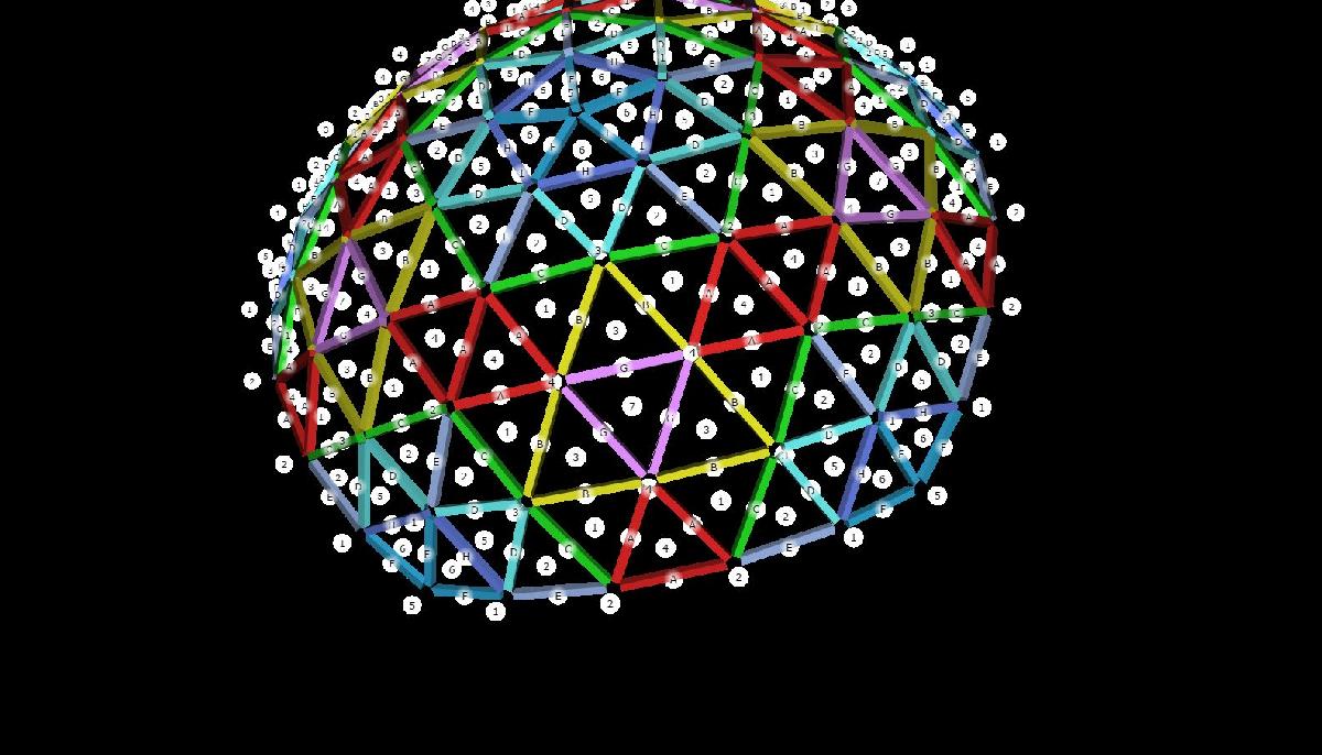 Conector de Cupula Geodesica 5V para tubo de PVC de 1