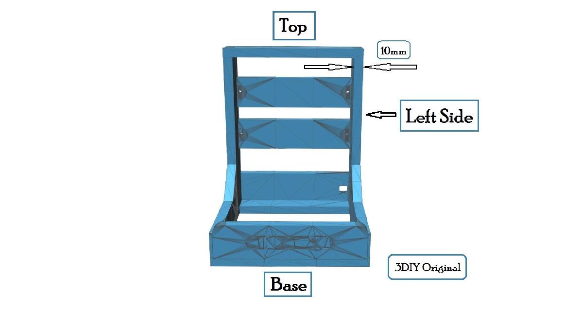 Maquina CNC Mini 10mm Design Completo de Estrutura Impressa em 3D