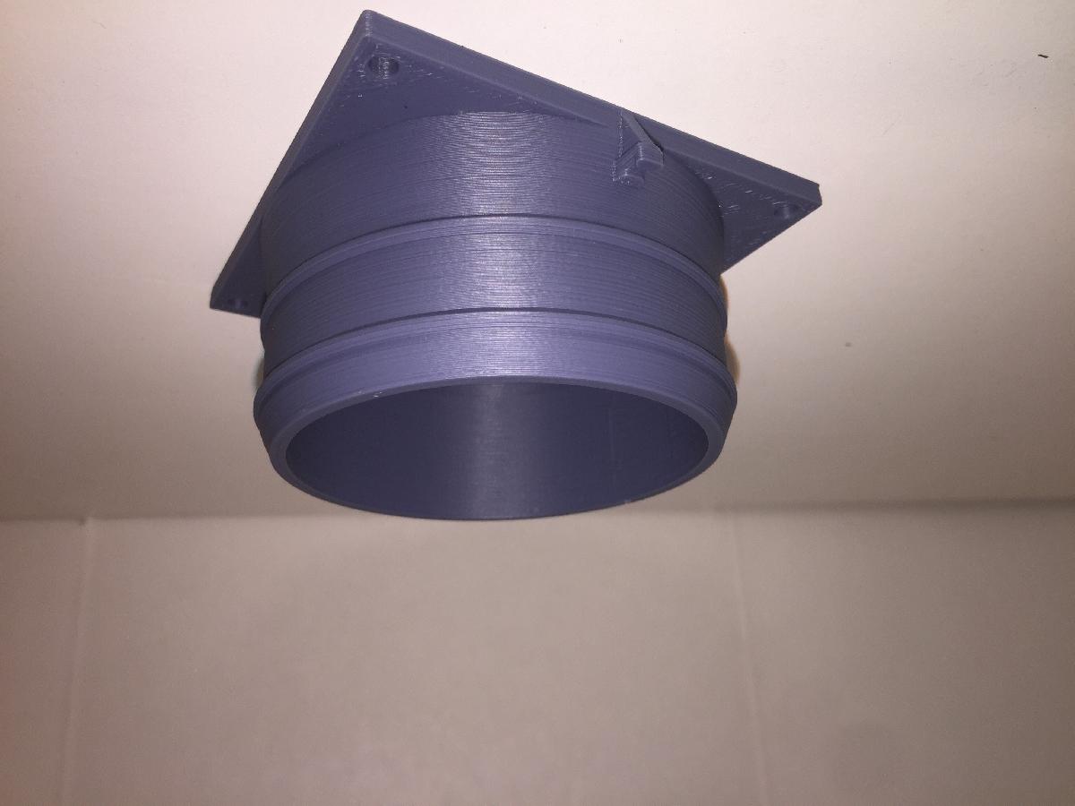 Adaptador de Ventoinha de 80mm para Tubo de 3 polegadas