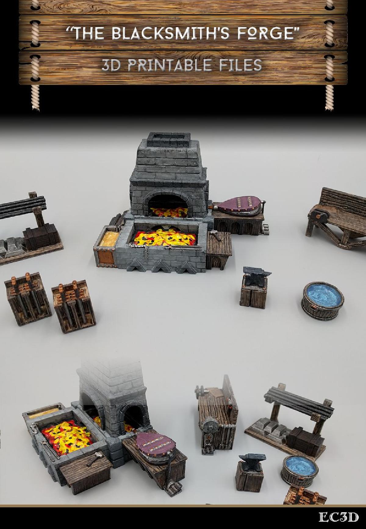 Forja e Oficina de Ferreiro   jogos de 28mm   Itens de amostra