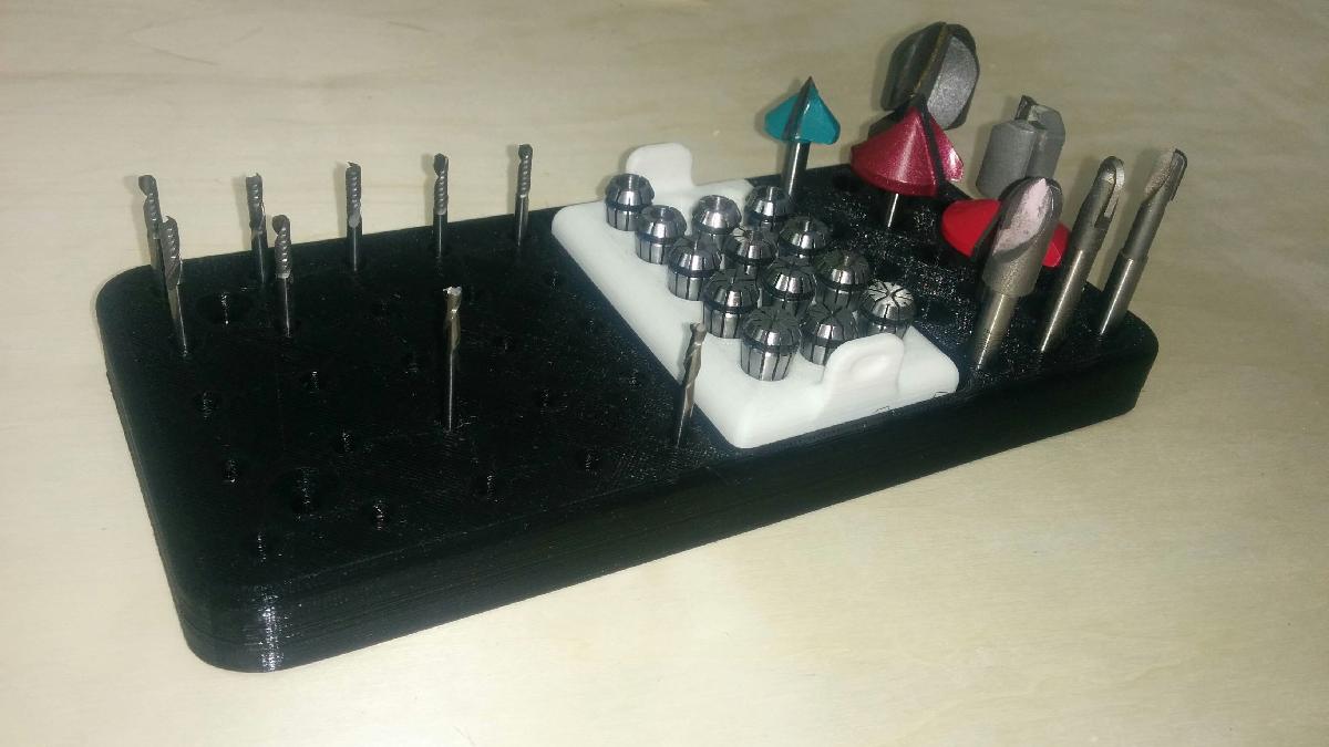 Suporte de broca de router com organizador de pinca ER11