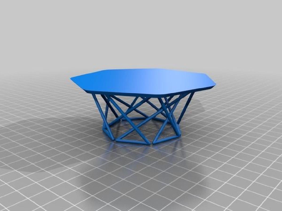 Modelo em Escala de Design de Mesa de Cafe