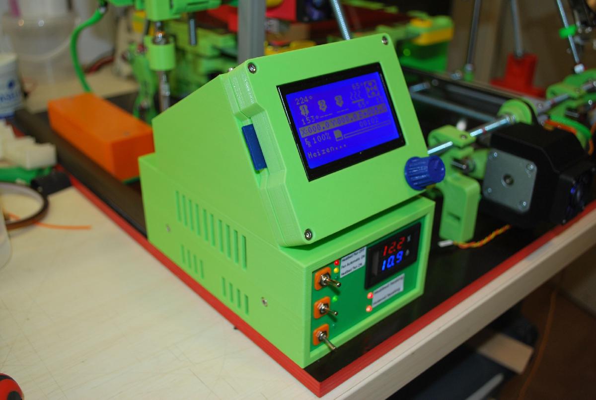 Habitacao Ramps 1.4 com ventilador de 80mm e controlador LCD embutido 12864