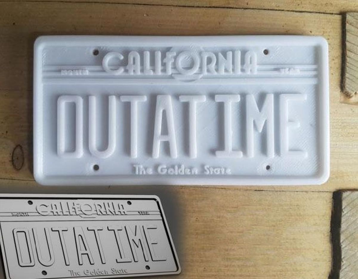 Placa de Licenca OUTATIME de De Volta para o Futuro