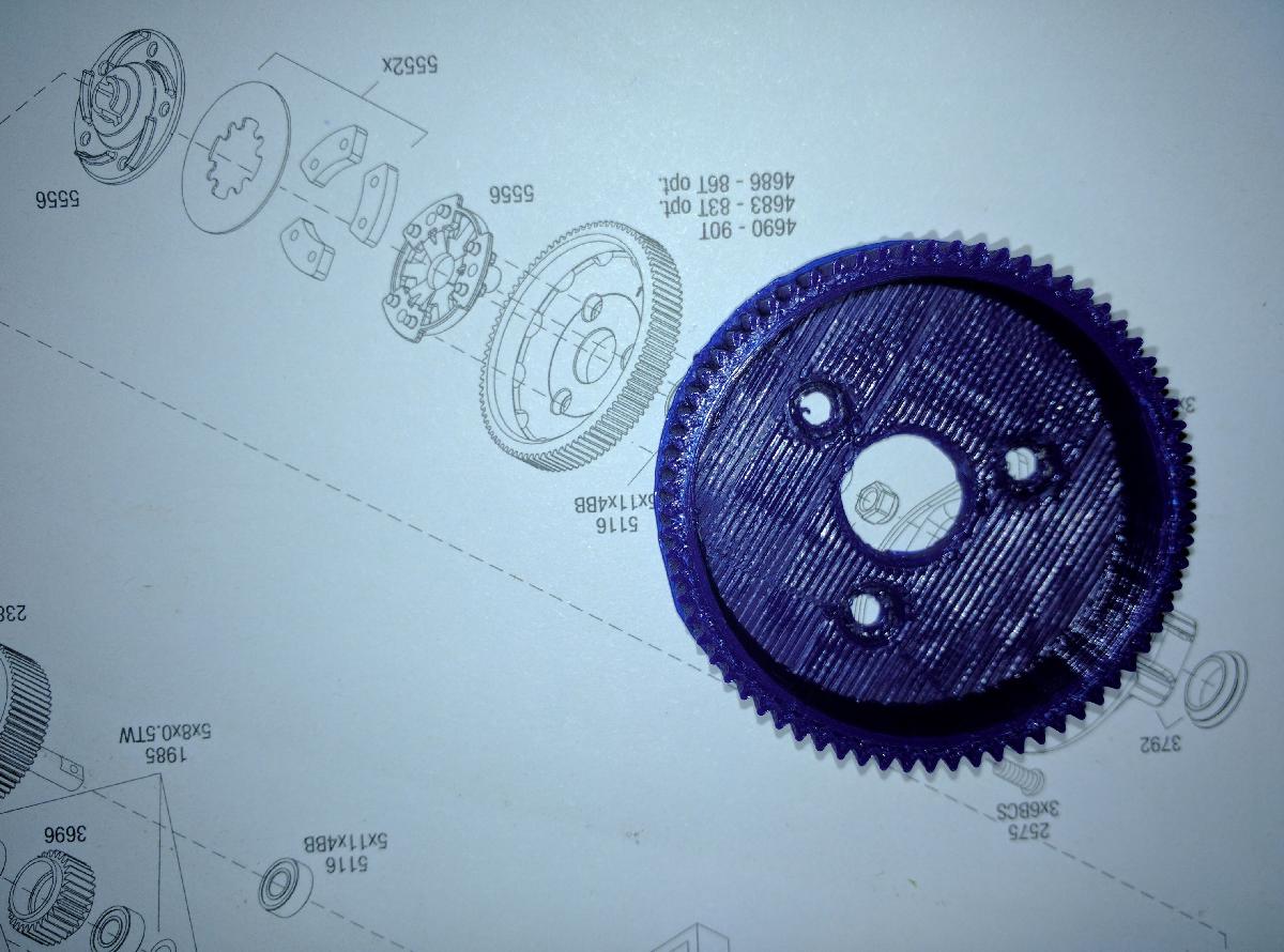 Engrenagem de dente 70 46p para Traxxas Slash 2WD