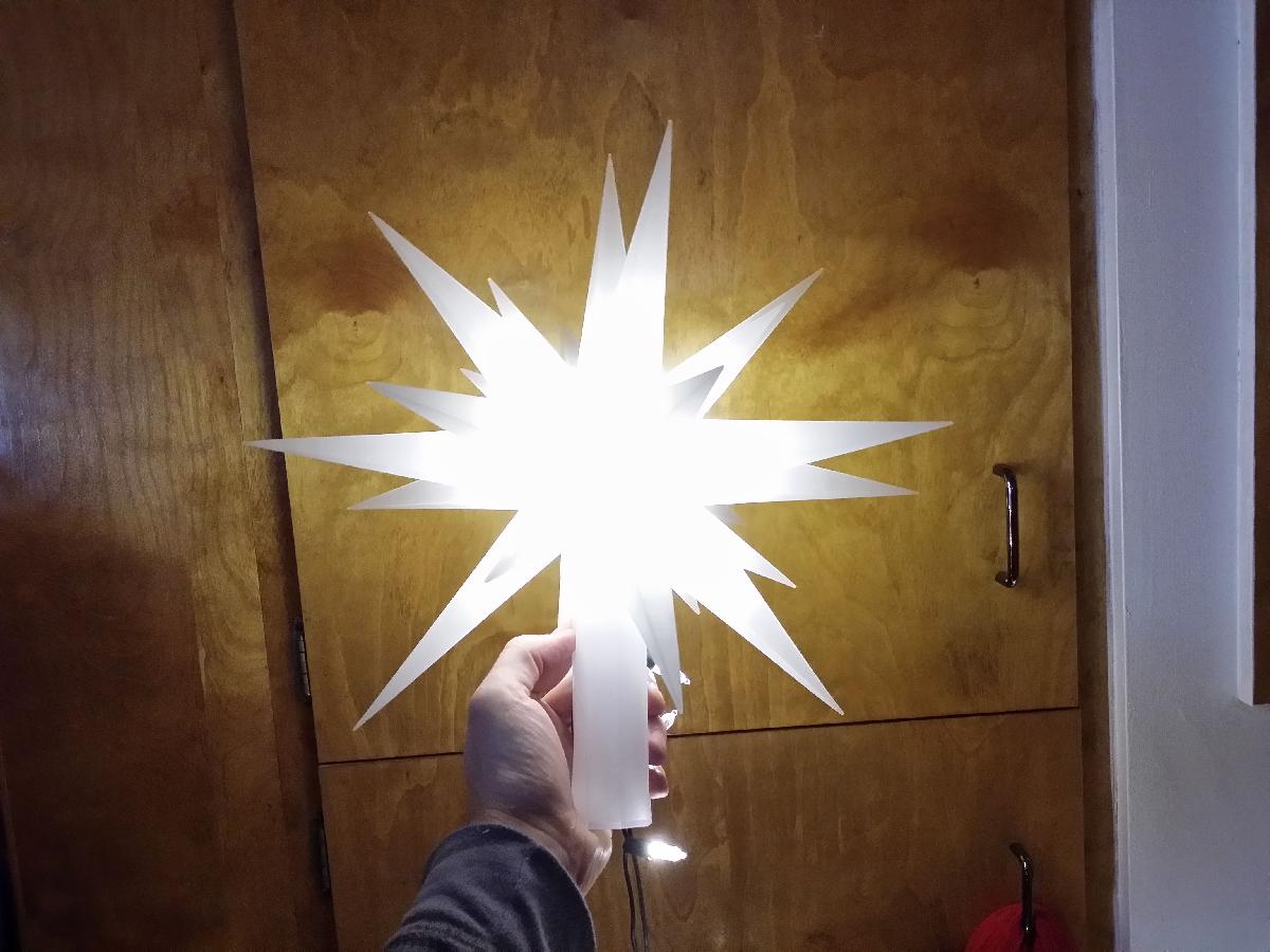 Enfeite de topo de arvore de Natal estrela de 26 pontas