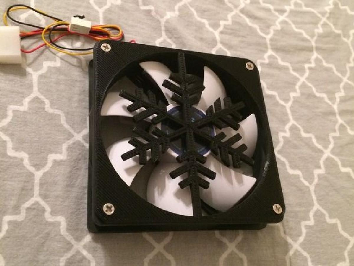 Grade de Ventilador de 120mm Floco de Neve