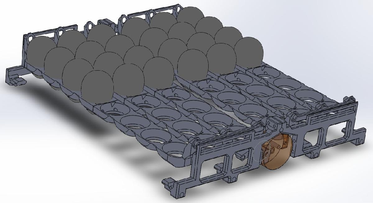 bandeja automatica de viragem de ovos