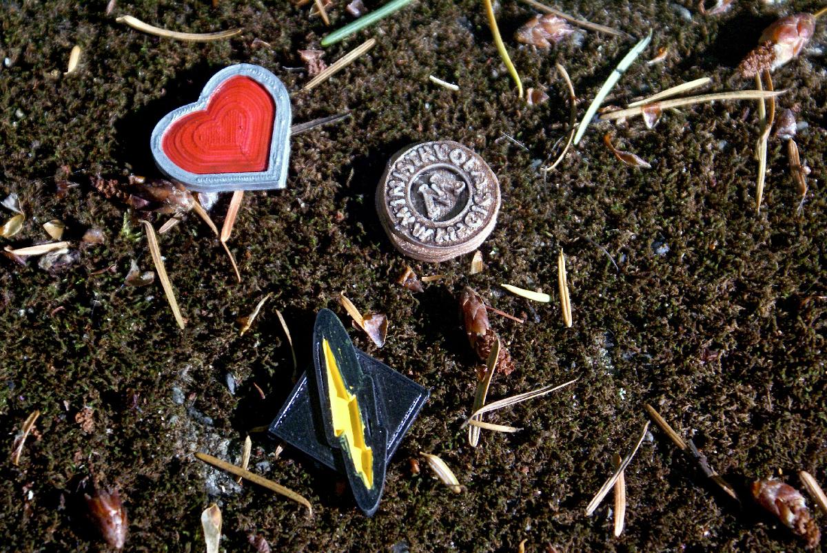 Tokens de Jogo de Hogwarts   Influencia, Ataque e Coracao   Agora com Vilao Adicionado