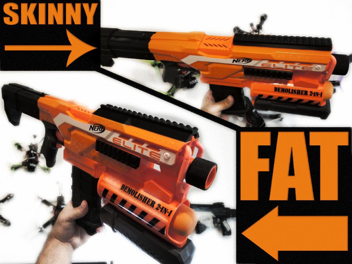 Trilhos superiores Picatinny largos e finos do Demolidor Nerf