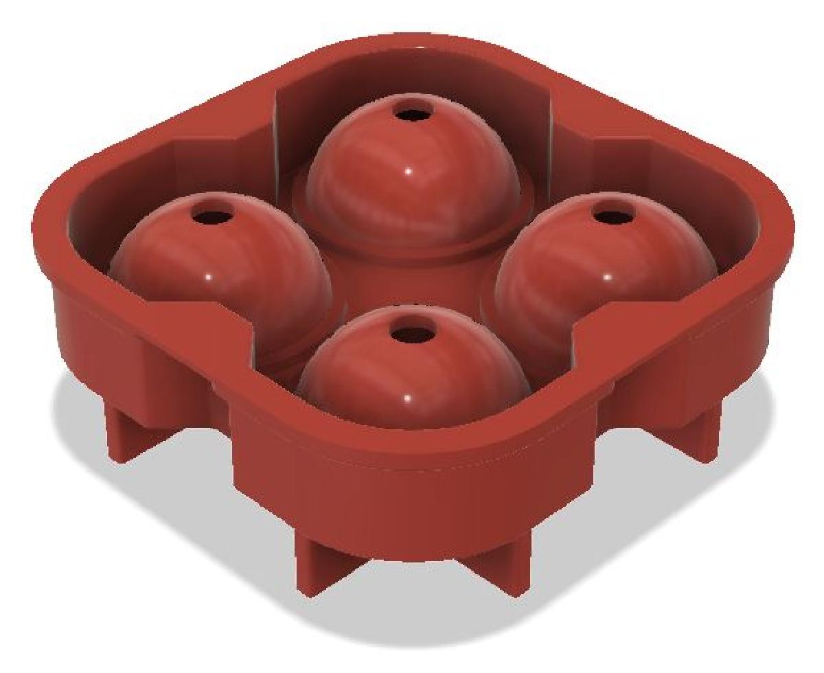 Forma de Gelo em Bolas de Silicone